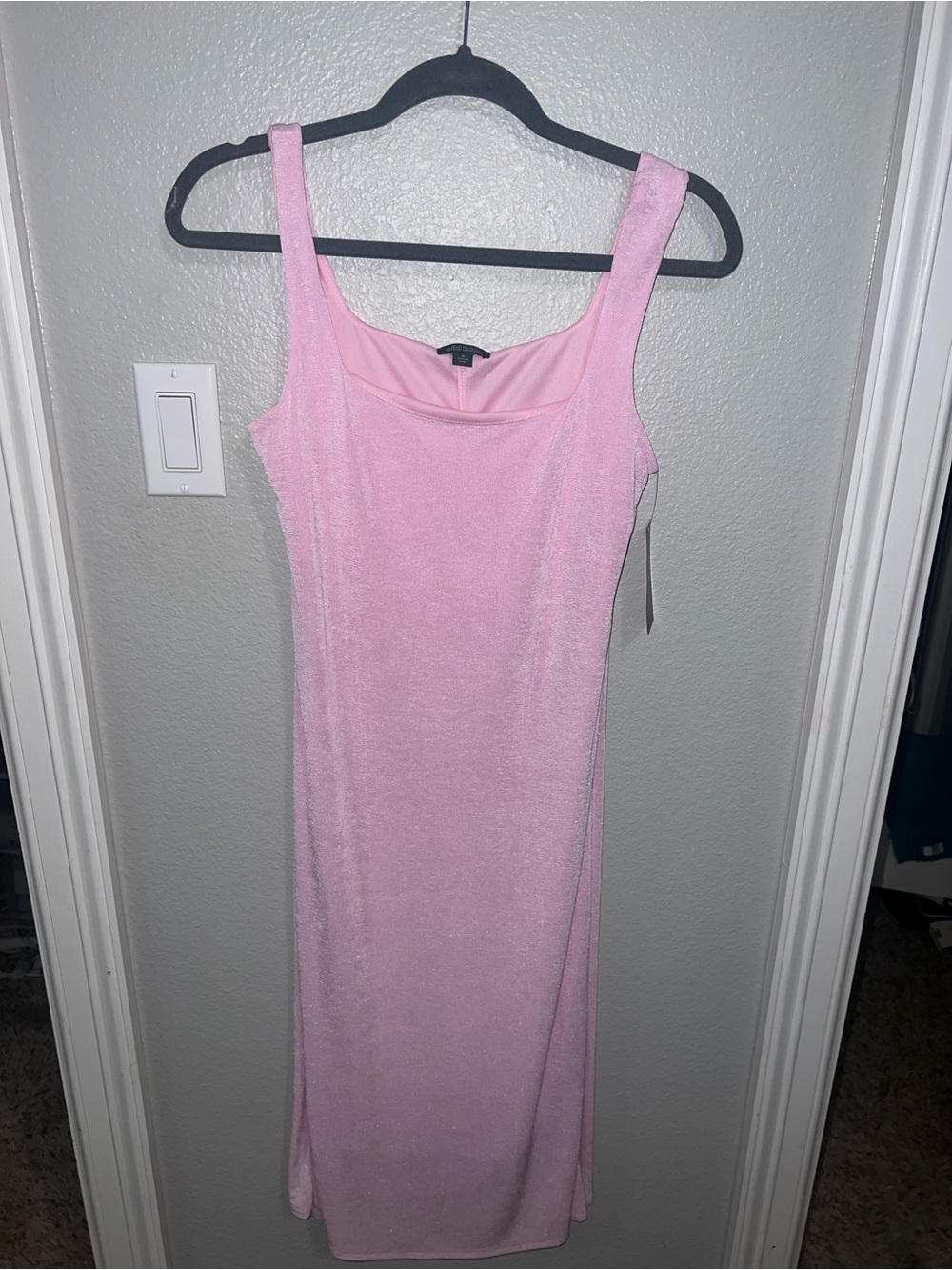 wild fable Light Pink Sleeveless Midi Dress